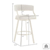 Beth Swivel Counter Stool Chair | Gold Steel Frame | White Faux Leather