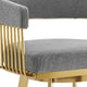 Luci Swivel Counter Stool Chair | Gold Steel | Anchor Gray Polyester