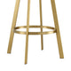 Luci Swivel Counter Stool Chair | Gold Steel | Anchor Gray Polyester