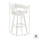 Luci Swivel Counter Stool Chair | Gold Steel | Anchor Gray Polyester