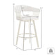 Luci Swivel Barstool Chair | Gold Steel | Tapered Legs | Gray Polyester