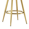 Justy Swivel Counter Stool Chair | Gold Steel | Anchor Gray Polyester
