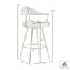 Justy Swivel Counter Stool Chair | Gold Steel | Anchor Gray Polyester