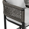 Adiy 5pc Outdoor Bar Height Table & 4 Chairs Set | Gray Rope | Black BM339161