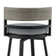 Cynn 5pc Outdoor Bar Table & 4 Swivel Chair Set | Black Aluminum BM339168