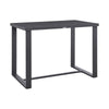 Enya 5pc Outdoor Bar Height Table & 4 Chair Set | Gray Cushions | Black Aluminum BM339169