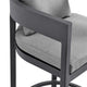 Enya 5pc Outdoor Bar Height Table & 4 Chair Set | Gray Cushions | Black Aluminum BM339169