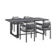 Enya 5pc Outdoor Dining Table & 4 Chair Set | Gray Cushions | Blac BM339170