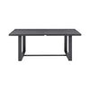 Enya 7pc Outdoor Dining Table & 6 Chair Set | Gray Cushions | Black BM339171