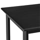 Plyn 5pc Outdoor Bar Height Table Set | 4 Gray Cushioned Chairs | Black Aluminum BM339173