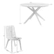Syn 5pc Outdoor Round Dining Table Set | 4 Gray Woven Chairs | Light Brown BM339175