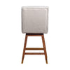 Tynn Swivel Counter Stool Chair | Beige Wingback | Brown Rubberwood BM339180