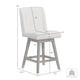 Tynn Swivel Counter Stool Chair | Beige Wingback | Brown Rubberwood BM339180