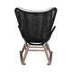 Mina Outdoor Rocking Chair | Gray Rope Woven Back | Eucalyptus Wood BM339181