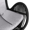 Mina Outdoor Rocking Chair | Gray Rope Woven Back | Eucalyptus Wood BM339181