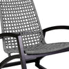 Gynn Outdoor Rocking Chair | Gray Rope Woven | Black Eucalyptus Frame BM339182