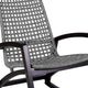 Gynn Outdoor Rocking Chair | Gray Rope Woven | Black Eucalyptus Frame BM339182