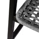 Gynn Outdoor Rocking Chair | Gray Rope Woven | Black Eucalyptus Frame BM339182