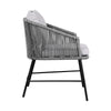 Dynn Outdoor Dining Chair | Gray Rope Woven & Cushions | Black Steel BM339184