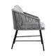 Dynn Outdoor Dining Chair | Gray Rope Woven & Cushions | Black Steel BM339184