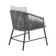 Dynn Outdoor Dining Chair | Gray Rope Woven & Cushions | Black Steel BM339184