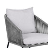 Dynn Outdoor Dining Chair | Gray Rope Woven & Cushions | Black Steel BM339184