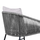 Dynn Outdoor Dining Chair | Gray Rope Woven & Cushions | Black Steel BM339184