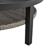 Ryla Outdoor Coffee Table | 42’’ Slatted Top with Woven Shelf | Black BM339186