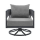 Enya Outdoor Swivel Rocking Chair | Gray Cushions & Aluminum Frame BM339187