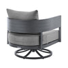 Enya Outdoor Swivel Rocking Chair | Gray Cushions & Aluminum Frame BM339187