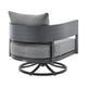 Enya Outdoor Swivel Rocking Chair | Gray Cushions & Aluminum Frame BM339187