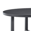 Enya Outdoor Coffee Table | 42’’ Slatted Round Top | Gray Aluminum
