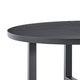 Enya Outdoor Coffee Table | 42’’ Slatted Round Top | Gray Aluminum