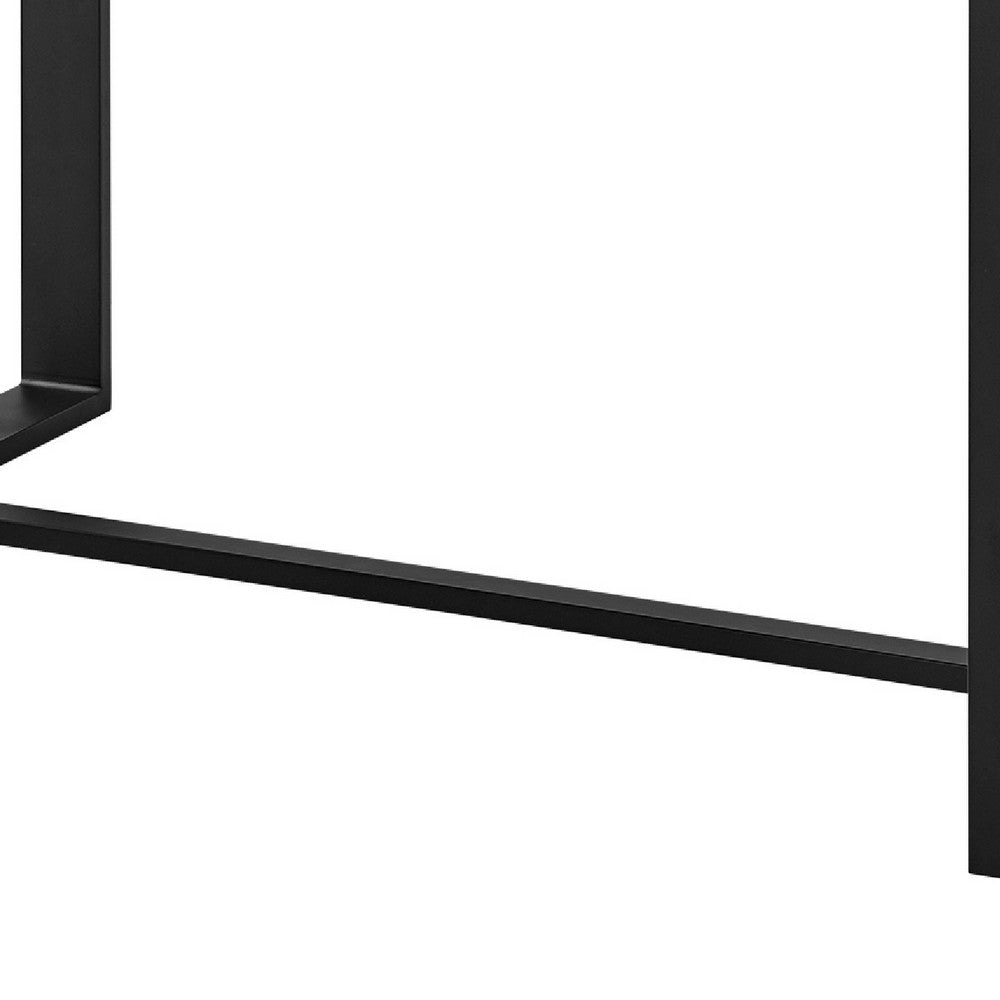 Adiy Outdoor Counter Height Dining Table | 59’’ Top | Black Aluminum BM339192