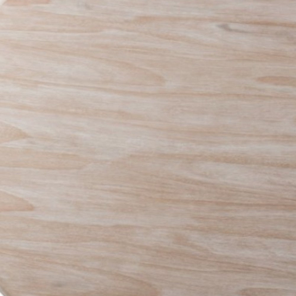 Ellon Round Counter Height Table | 54’’ Natural Brown Wood | White BM339195