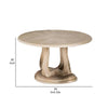 Ellon Round Dining Table | 54’’ Natural Wood | Trestle Tulip Base BM339196