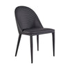 Envik Side Dining Chair Set of 2 | Black Metal | Faux Leather | Foam Cushions BM339198