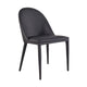 Envik Side Dining Chair Set of 2 | Black Metal | Faux Leather | Foam Cushions BM339198