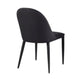 Envik Side Dining Chair Set of 2 | Black Metal | Faux Leather | Foam Cushions BM339198