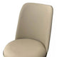 Relli Side Dining Chair Set of 2 | Gold Metal | Taupe Faux Leather | Round Seats BM339200
