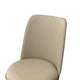 Relli Side Dining Chair Set of 2 | Silver Metal | Taupe Faux Leather Round Seats BM339201