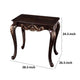 Astor End Table | 29’’ Dark Cherry Brown Wood | Carved Details BM339205
