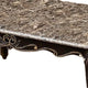 Ery Coffee Table | Dark Walnut Brown Wood | Carved Details | 48’’ BM339206