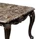 Ery Coffee Table | Dark Walnut Brown Wood | Carved Details | 48’’ BM339206