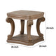 Olane End Table | Weathered Oak Brown Wood | Rustic Farmhouse 26’’ BM339210