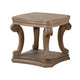 Olane End Table | Weathered Oak Brown Wood | Rustic Farmhouse 26"