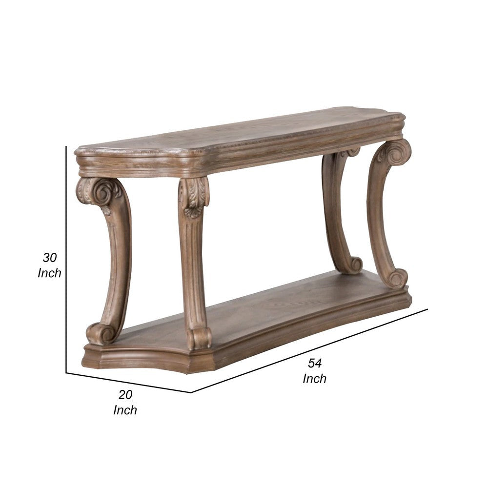 Olane Sofa Table | Weathered Oak Brown Wood | Rustic Farmhouse 54’’ BM339211