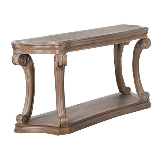 Olane Sofa Table | Weathered Oak Brown Wood | Rustic Farmhouse 54"
