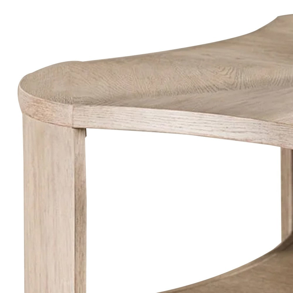 Cony Cocktail Coffee Table | Natural Oak Brown Wood | Caster Wheels | 42’’ BM339212