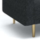 Remy Accent Sofa Chair | Black Boucle Seat with Metallic Undertone Gold Legs BM339216